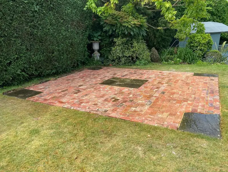 A patio from reclaimed York stone, Burgess Hill (photo 3 of 5)