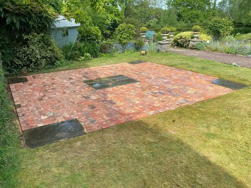 A patio from reclaimed York stone, Burgess Hill (photo 4 of 5)